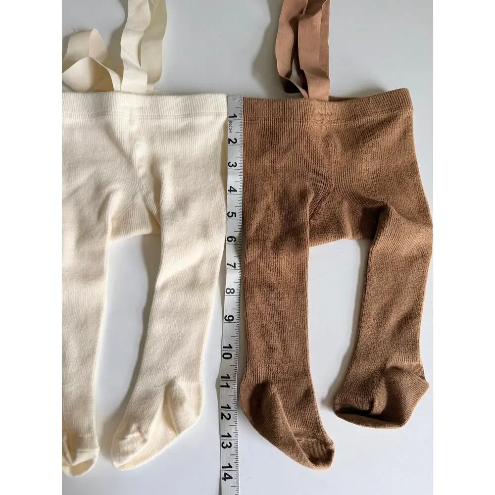 Kocakid Cream Suspender Tights for Baby - 6-12 Months
